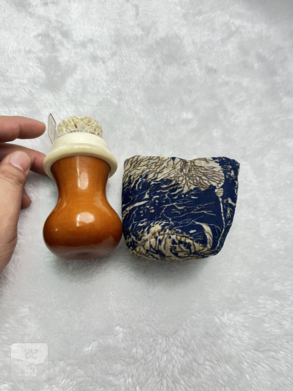 匏制素面荸荠形虫具 - 图2